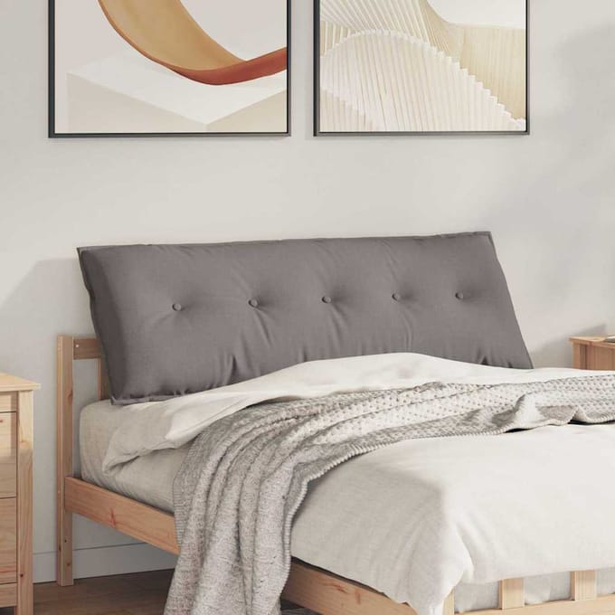 vidaXL - Rugkussen - Taupe - 140 - x - 50 - x - 19 - cm - Stof