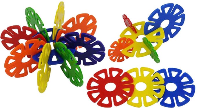Kleurrijke Jumbo Bouwschijfjes - 360dlg