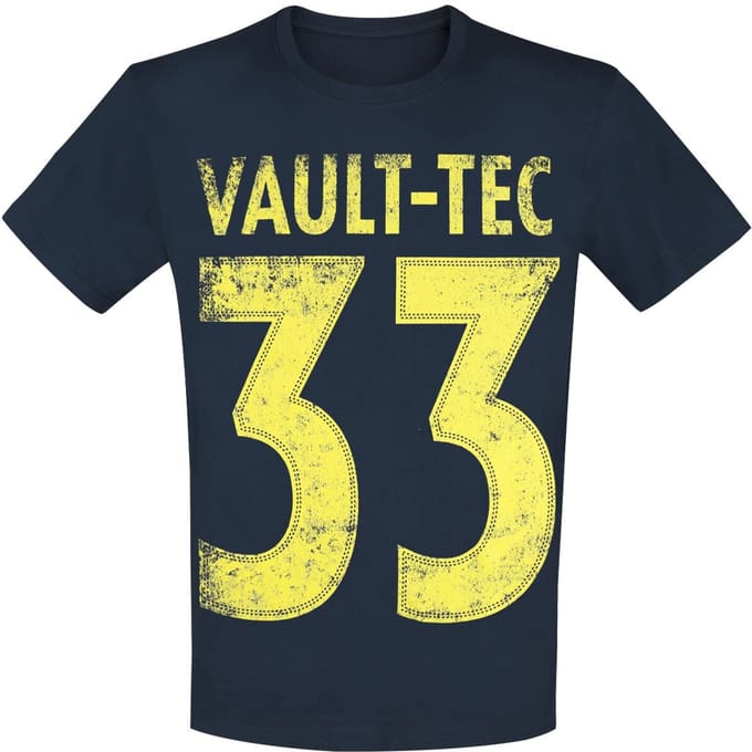 Fallout - Gaming T-shirt - Vault-Tec 33 - S tot L - voor Mannen - blauw
