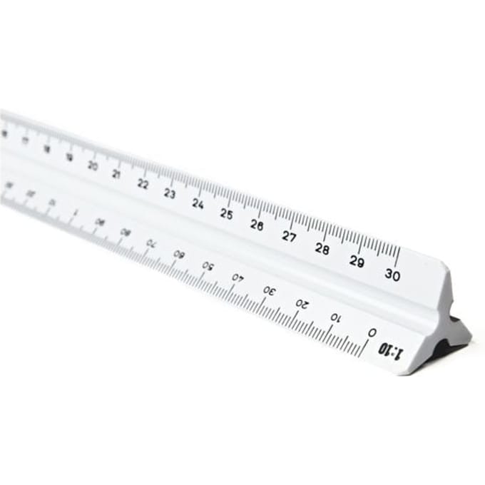Aristo 30cm Driekhoekslineaal Werktuigbouwkunde (F) 1:2.5:5:10:20:50:100