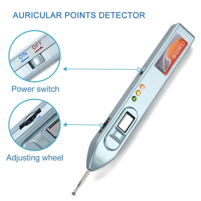 Oorpuntdetector Automatische Oordetectie Pen Waarschuwingsgeluid Acupressuur gray
