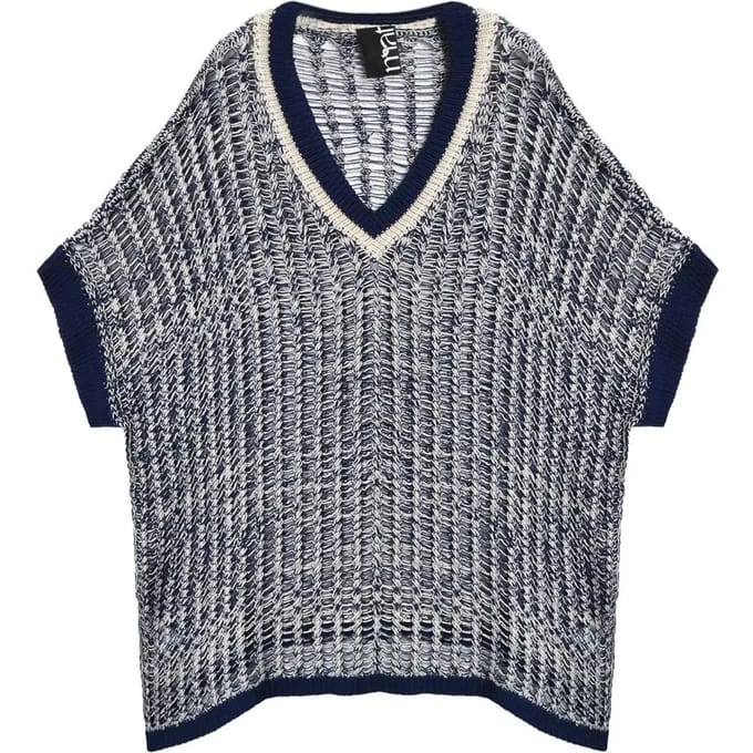 V-hals gebreide damespull Mat Fashion