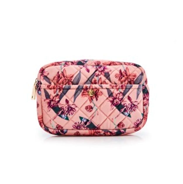 Fan Palm Flawless Rose Velvet Large Makeup Bag 163 g
