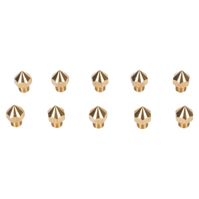10 stuks 3D Printer Messing Nozzles 0.4mm MK8 voor CR 10 Pro Extruder Tips beige