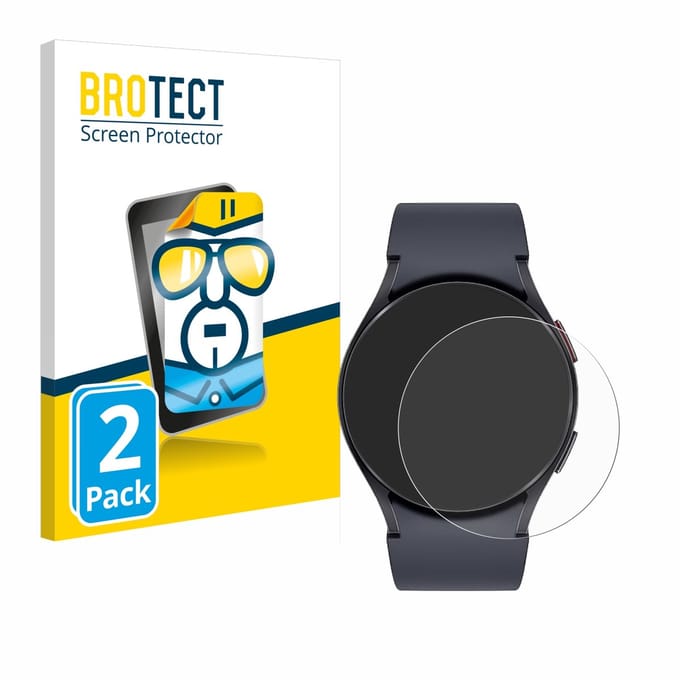 BROTECT - Screenprotector voor Samsung Galaxy Watch 6 (40 mm) - Folie Beschermfolie transparant 2 Stuks