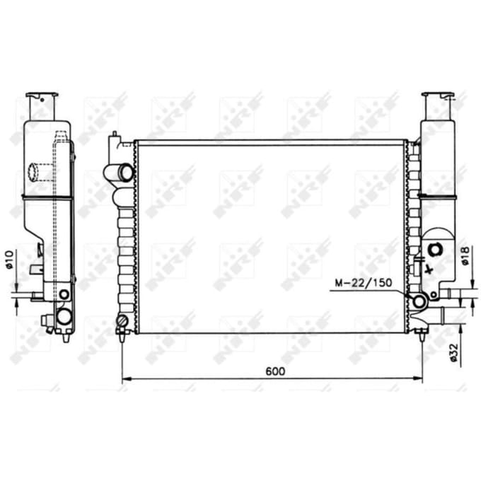 Radiator, motorkoeling NRF 58802