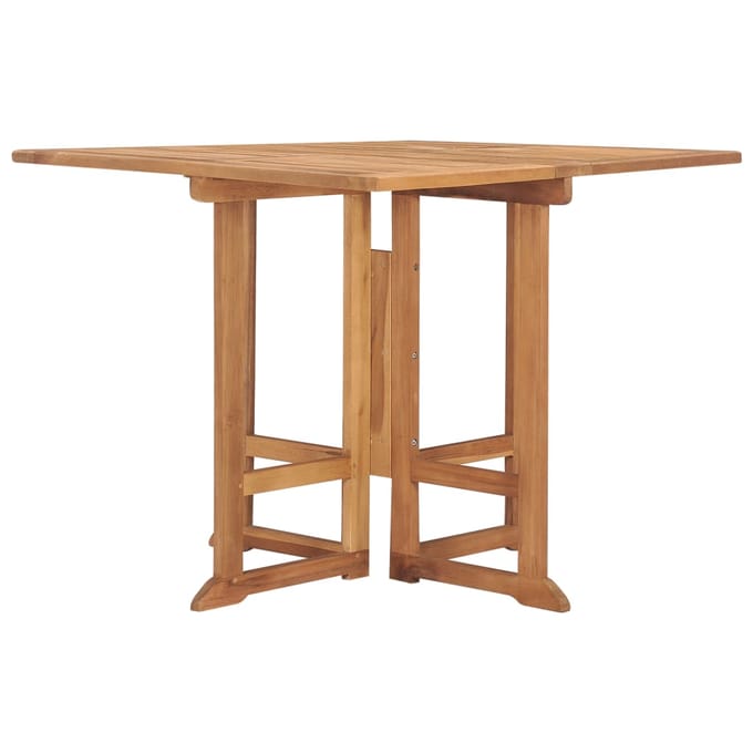 vidaXL - Tuintafel - inklapbaar - 90x90x75 - cm - massief - teakhout
