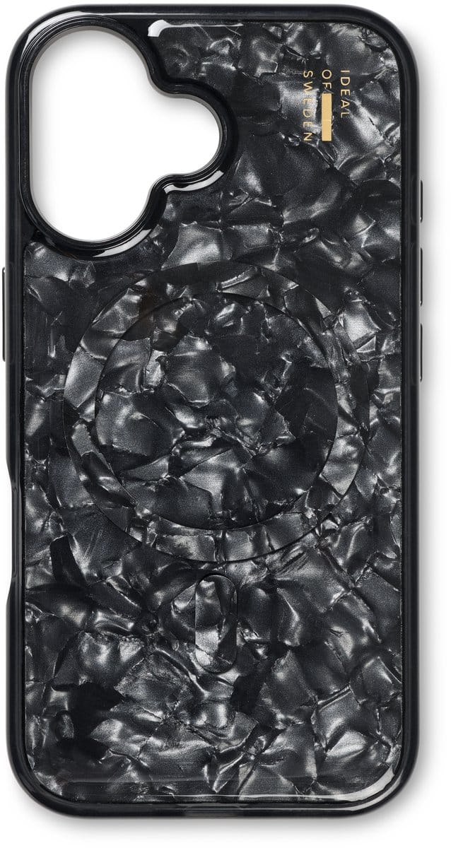 iDeal of Sweden Pearlised Case met magnetische ring geschikt voor iPhone 16 Plus Black