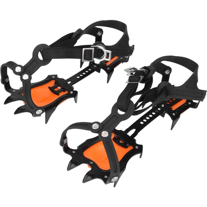 Draagbare Buitensporten 10 Tands Sneeuwijzers Antislip Ijsgrijper black