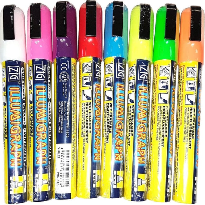 ZIG Illumigraph PMA-510 krijtmarker-set