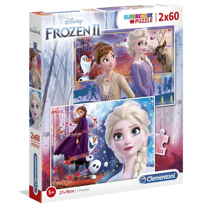 Clementoni - Puzzel - 2x60 Stukjes - Frozen 2 - Kinderpuzzel - Vanaf 10 jaar