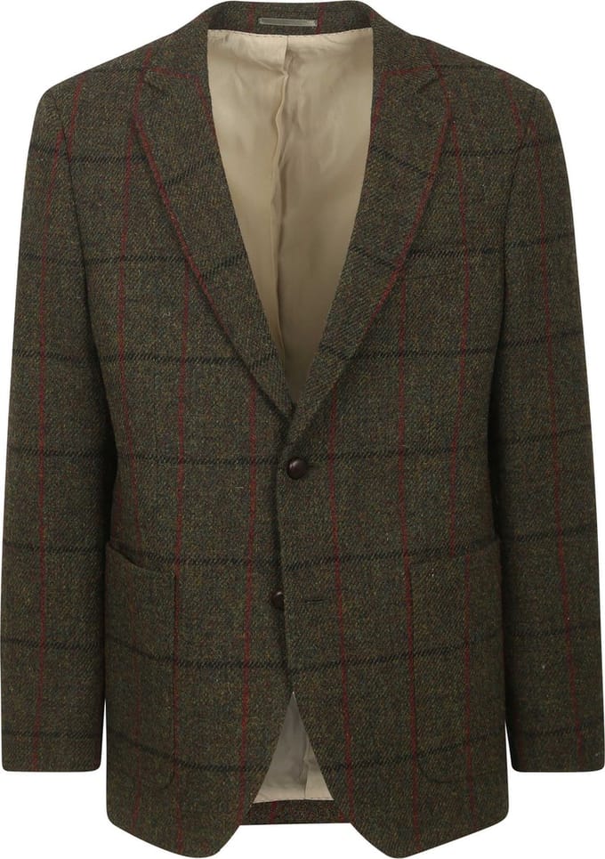 Steppin' Out Colbert Harris Tweed Donkergroen - Maat 58 - Heren blazer