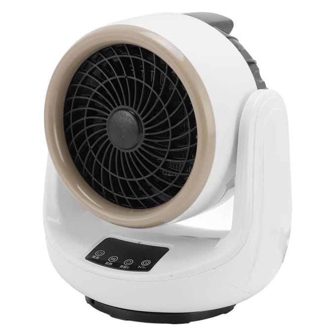 2-in-1 Bureauverwarming Ventilator Verstelbare Temperatuur Timer Oscillerend Elektrische Ruimteverwarming met black