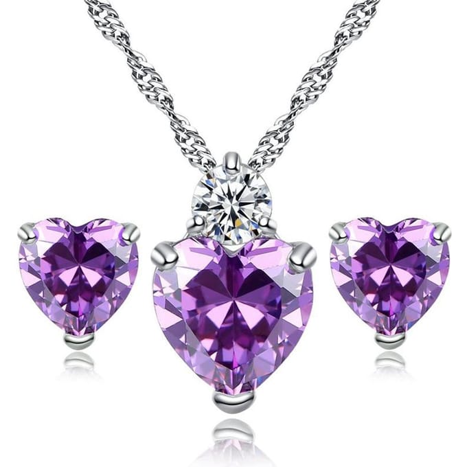 Mode Ketting Oorbellen Sieraden Set Bruiloft Sieraden Bruid Zirkonia Ketting Set