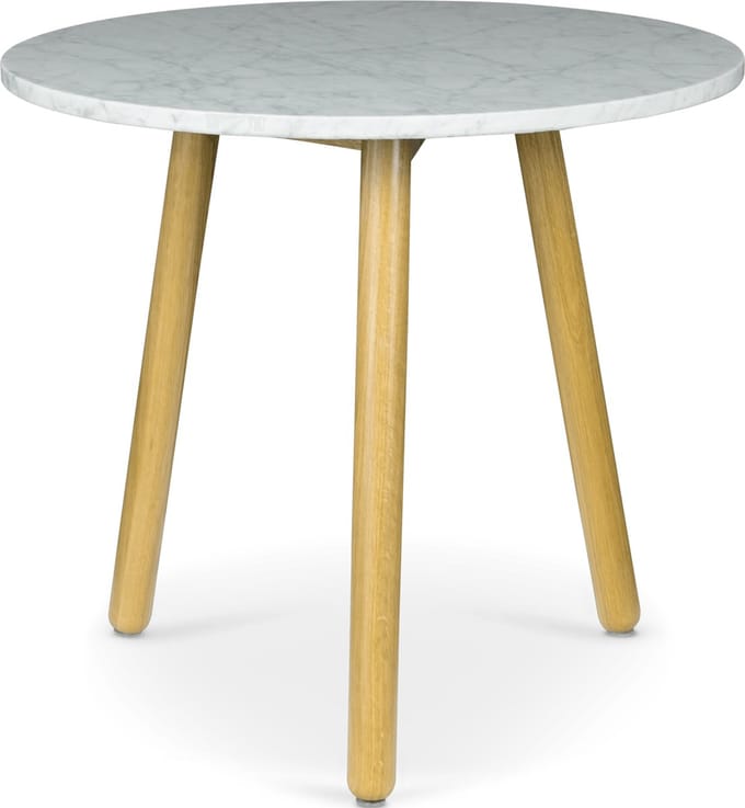 Lanterfant® Flo L- Bijzettafel - Carrara Marmer - Eikenhout
