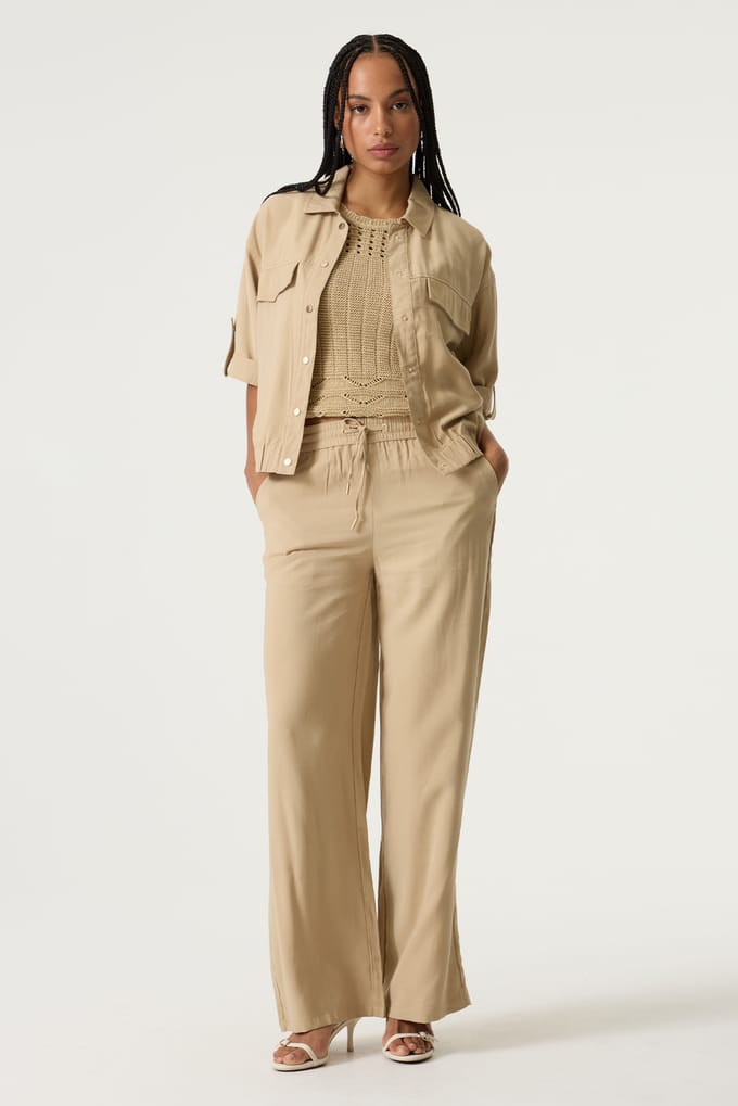 GARCIA Q260114 Dames Wide Fit Broek Bruin