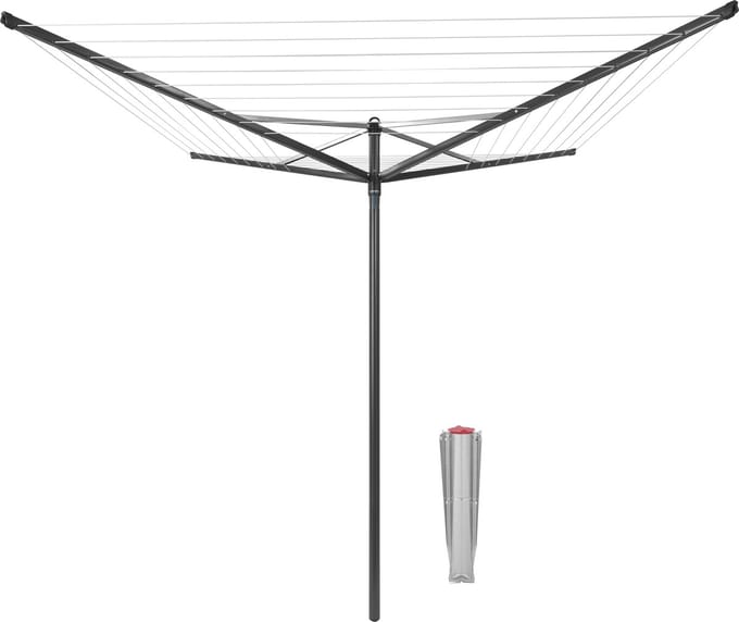 Brabantia Topspinner Droogmolen - met Metalen Grondanker - 50 m - Anthracite