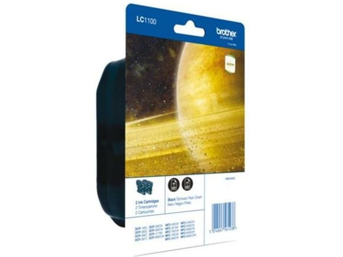 Brother LC-1100BKBP2 Inktcartridge 2x Zwart - Multipack