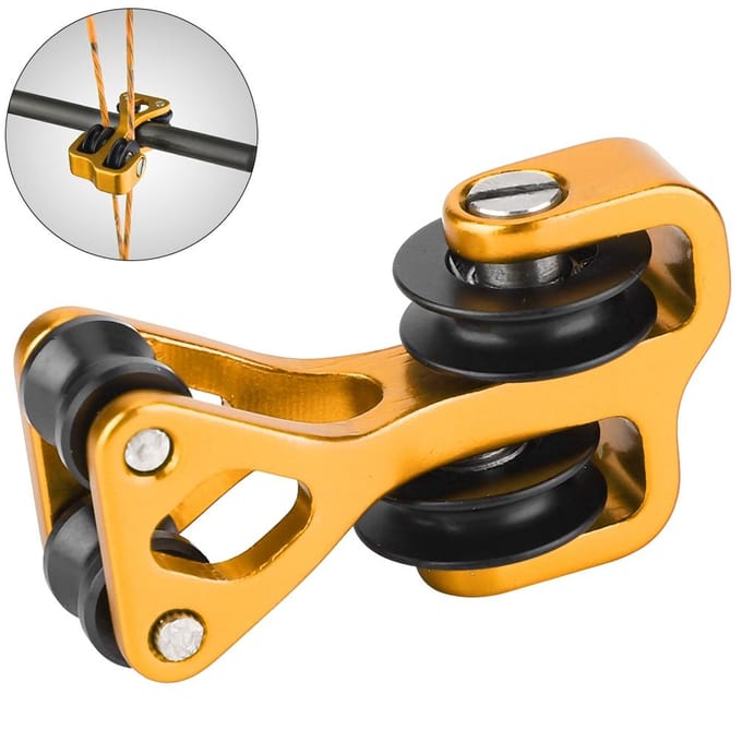 Aluminiumlegering Boogschieten Compound Boog Kabelgeleider Snuscheider Rollergeleider Rood Yellow