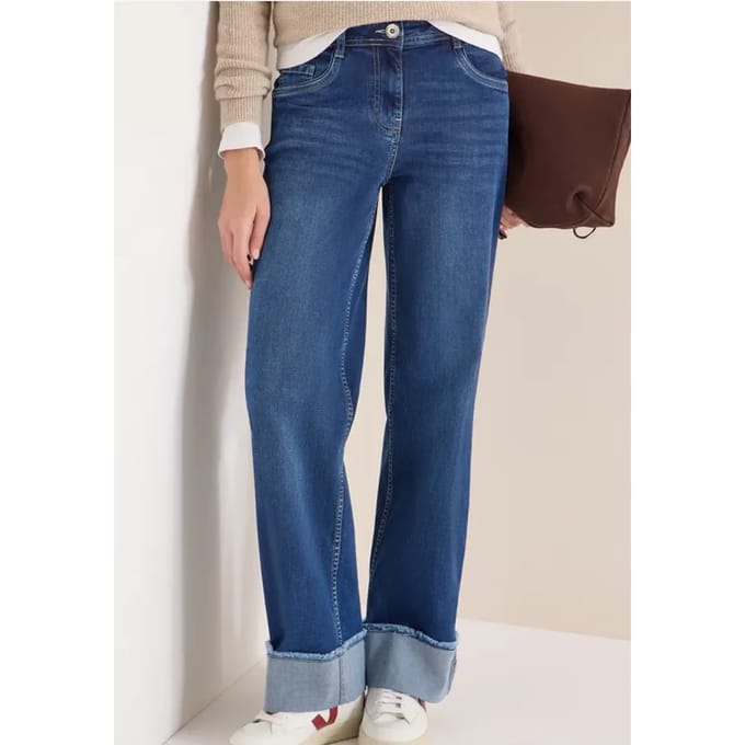 Wide Legs gewassen look jeans