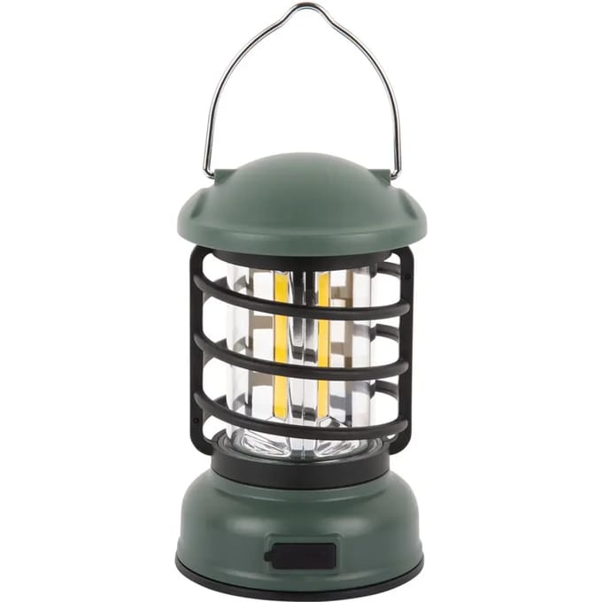 Leitmotiv Tafellamp Camping Lantern Led - Jungle groen - 8.5x8.5x15cm - Scandinavisch