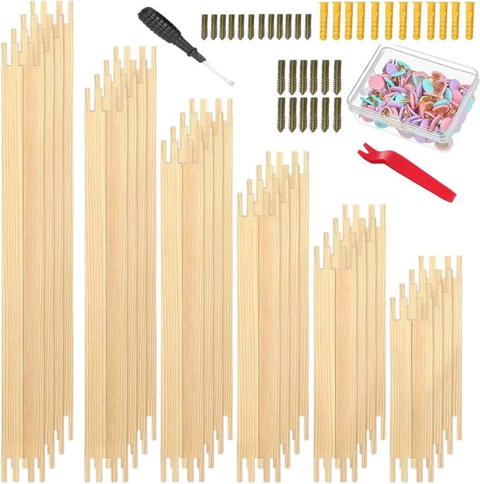 Spanlat Set - Houten Spieraam - Canvas Spannen - Gladde Randen - 24 stuks - Houtkleur
