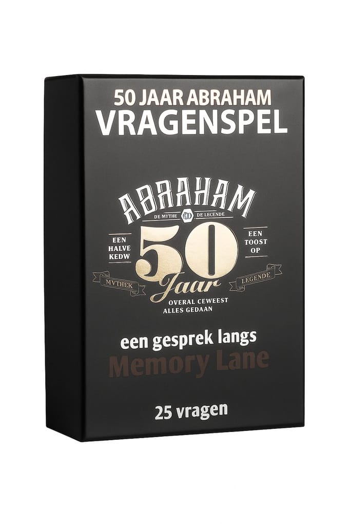 Abraham vragen spel | Verjaardag | 50 jaar | Vragenspel | 25 vragen