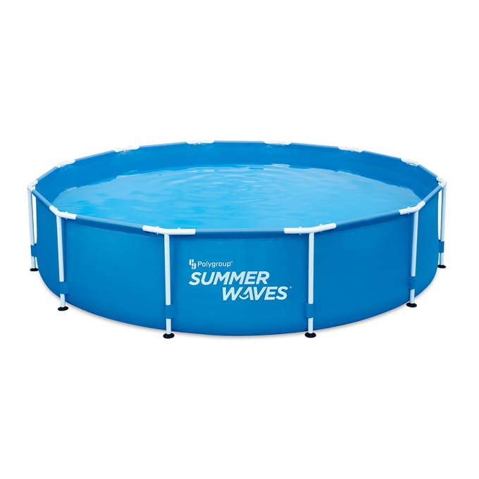 Summer Waves Frame Zwembad Rond - ⌀366 x 76 cm - zwembaden - zwembadpomp - Inclusief Filterpomp - filterpatroon