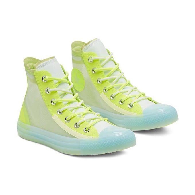 Converse Chuck Taylor All Star Translucent Mesh Utility High Top Canvas Schoenen Dames Sneakers Citroengeel 567369C 37 beige