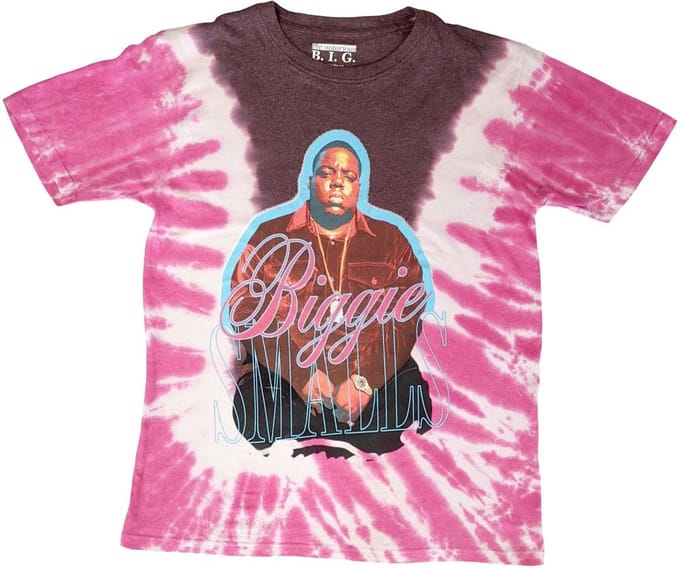 Biggie Smalls - Neon Glow Heren T-shirt - M - Roze