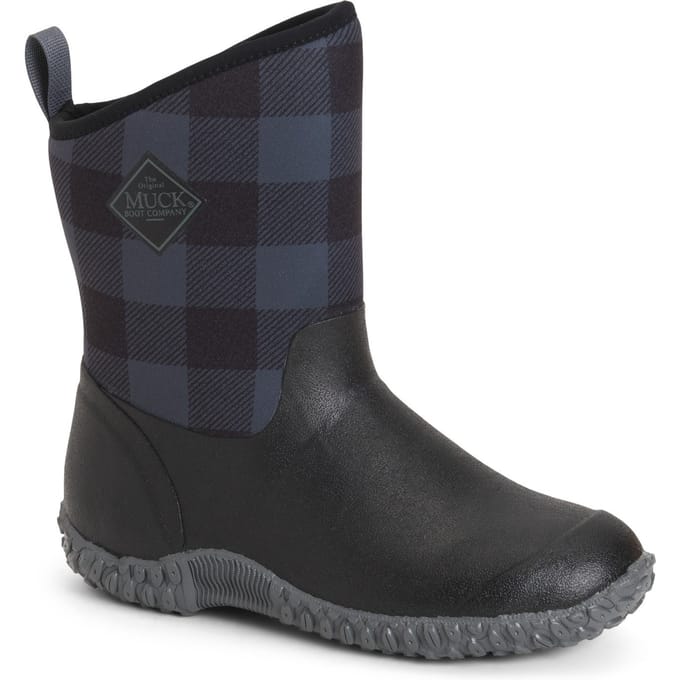 Muck Boot Muckster II Mid | Zwart/Grijs Ruit - Regenlaarzen - Maat 38 -