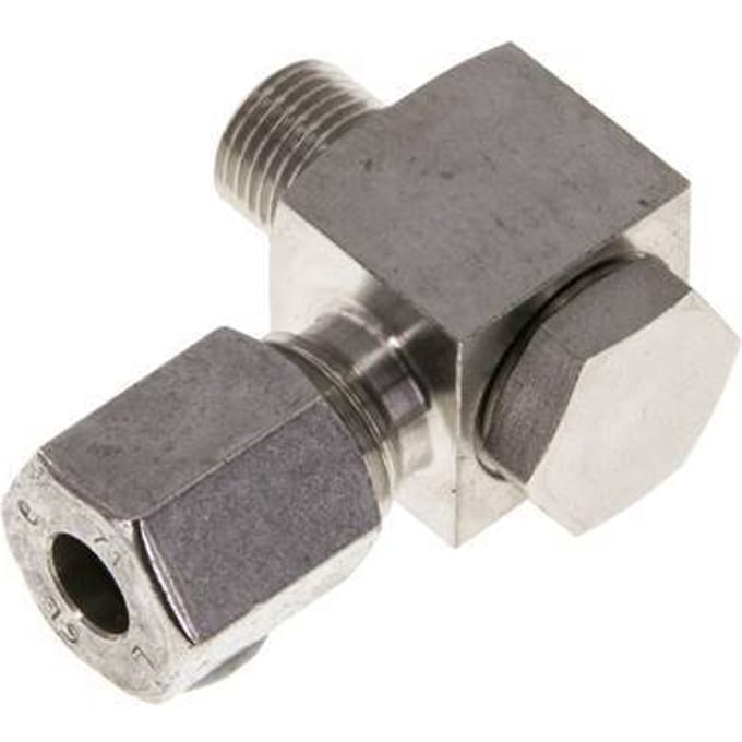 6L & G1/8'' RVS Swivel Joint Snijringkoppeling Buitendraad 315bar Draaibaar ISO 8434-1