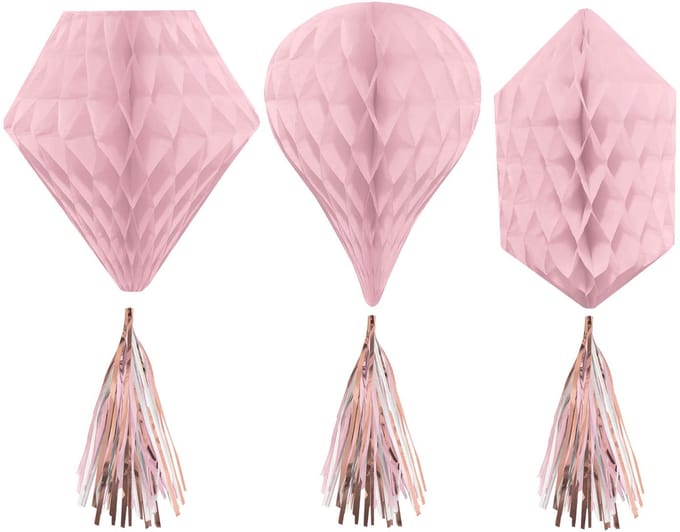 Amscan Lampionnen Lichtroze 30 Cm 3 Stuks