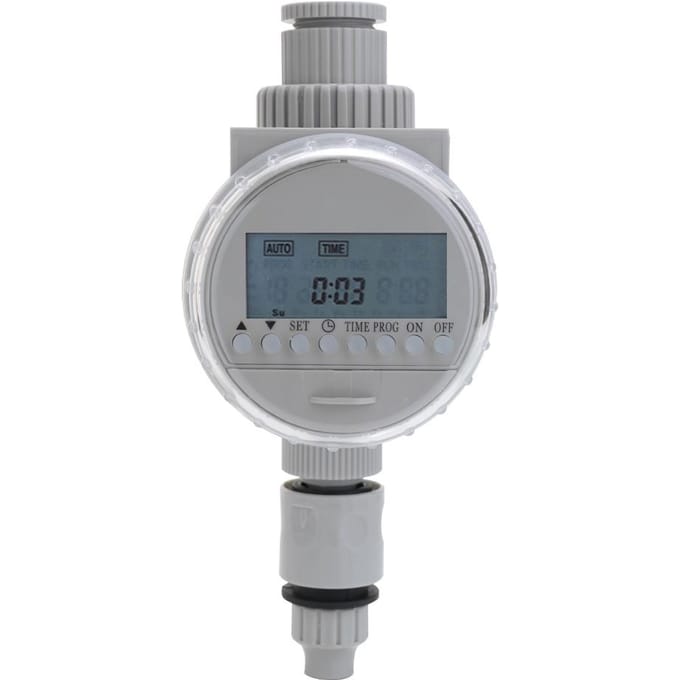 Wit Zonne-energie LCD-scherm Tuinirrigatiebesturing Auto Waterbesparing gray