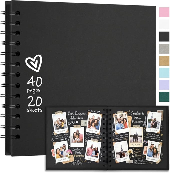 Scrapbook Fotoalbum DIY 21x21 cm, 40 Pagina's