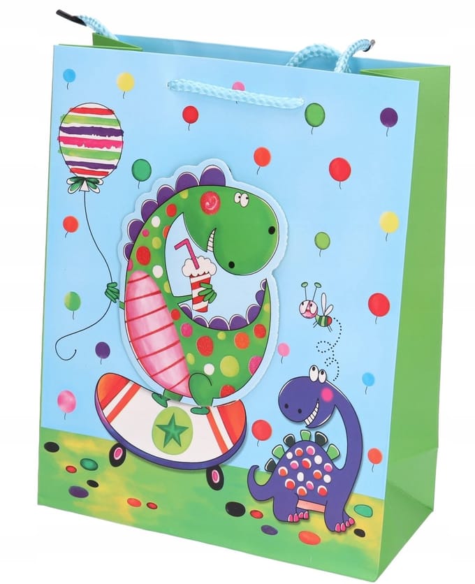 Dino Cadeautas - 22,5x18x8cm - Feestelijk en Stevig