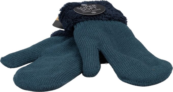 Dames Wanten Super Soft - Gebreid - Dubbel Gevoerd - Donker Blauw