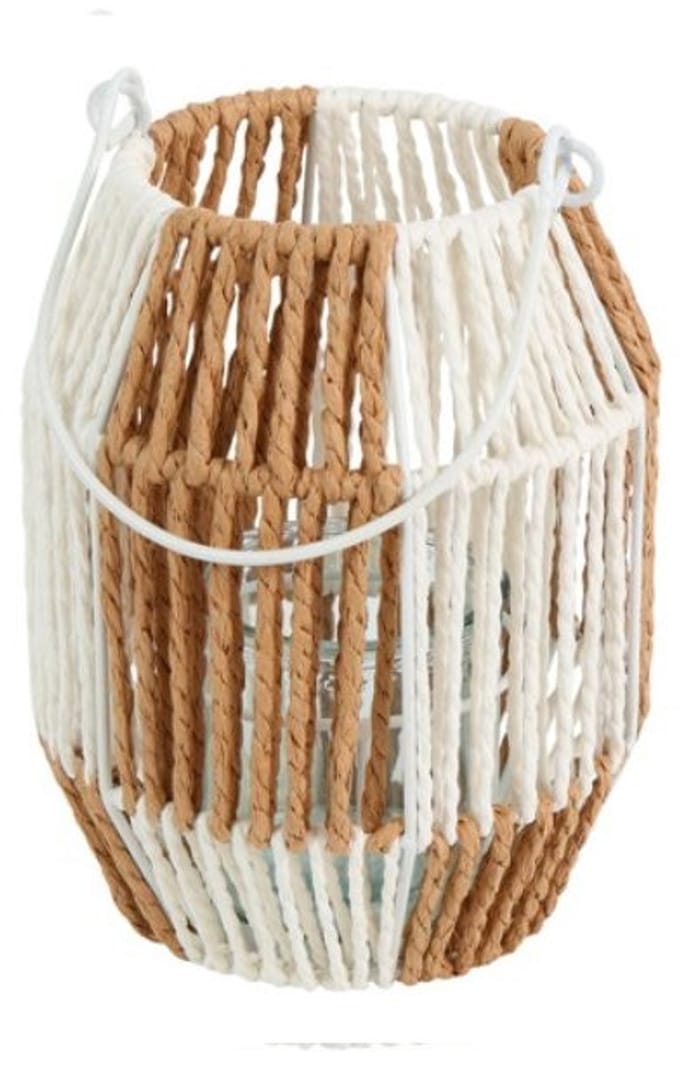 Countryfield Windlicht Onora Wit Bruin M