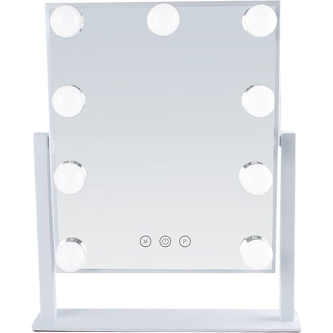 USB-aangedreven Verstelbare Helderheid High-definition LED Make-upspiegel met Lampjes wit