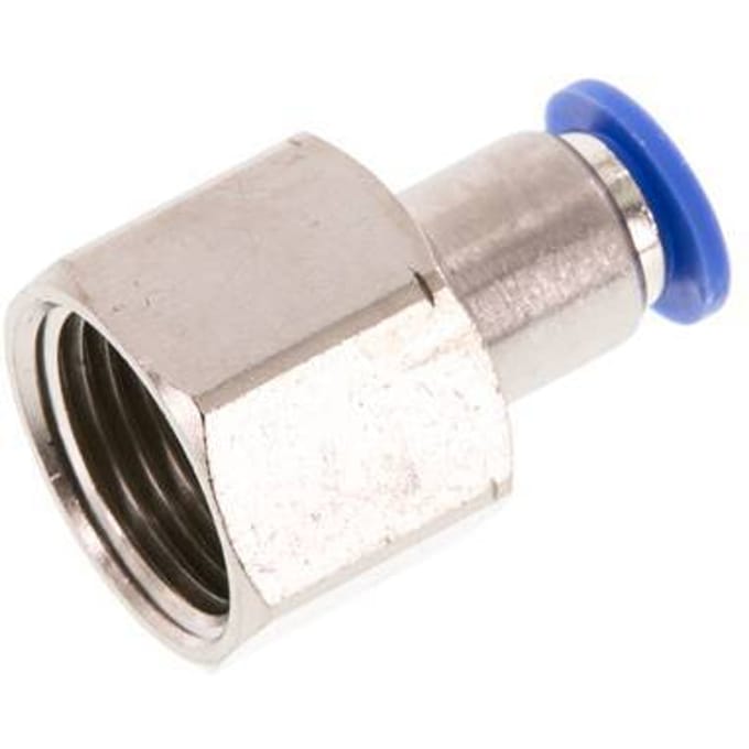 6mm x G3/8'' Messing/PA 66 Insteekfitting Binnendraad NBR [2 Stuks]