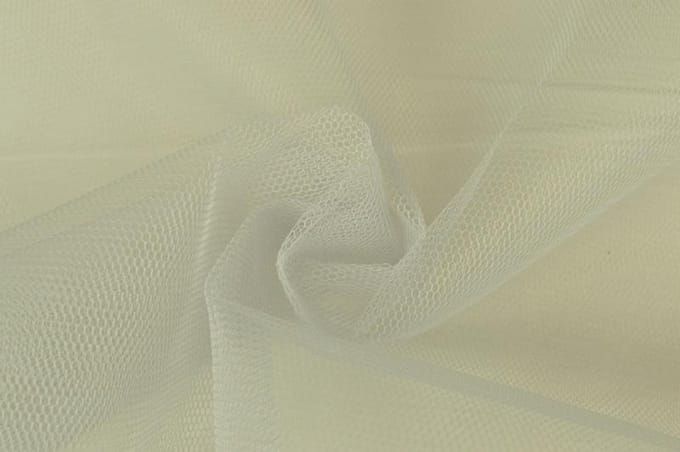 Tule stof - Zilver - 15 meter