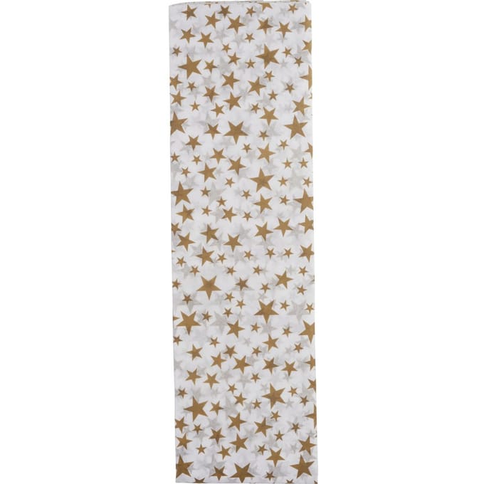 Zijdepapier "Sterren", 4 vellen - Goud