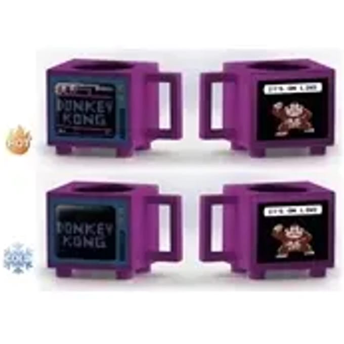 Mok voor kinderen World Trade and Technologies Donkey Kong 3D Retro Tv (x4)