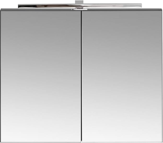 Badkamer Spiegelkast 80 cm met LED Verlichting en Stopcontact - Modern Design