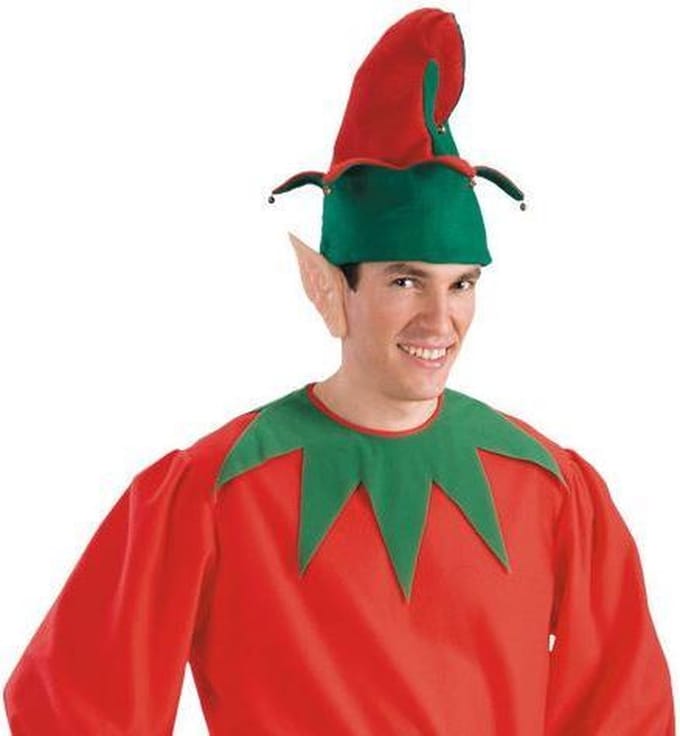 Carnival Toys Accessoireset Elf Polyester Rood/groen 3-delig