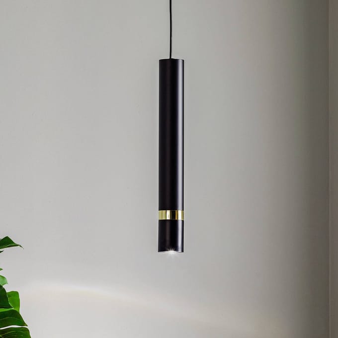 Eko-Light Hanglamp Joker, zwart/goud, 1-lamp