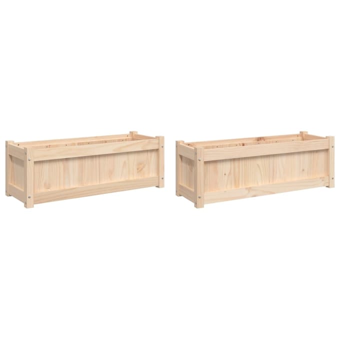 vidaXL - Plantenbakken - 2 - st - cm - massief - grenenhout