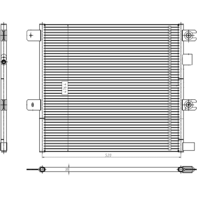 Condensor, airconditioning NRF 350504