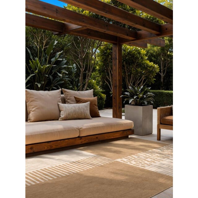 Ted Baker Ted baker haringey buitenkleed jute wit- 120x170 cm