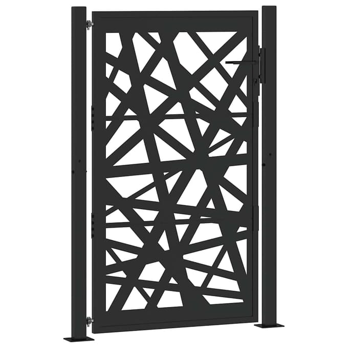 Zwarte Tuinpoort 105X155 Cm Lichte Stalen Constructie